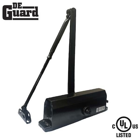 Deguard Hydraulic Door Closer Back Check With P.A Bracket Grade1- Black (4) DDC1604-BC-DU